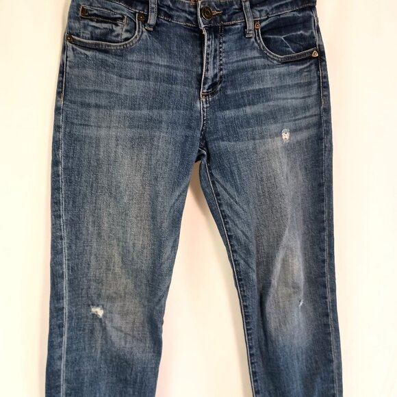 Kut from the Kloth Midrise Boyfriend Jeans Stretch Size 2 Blue Denim Womens - Picture 5 of 11